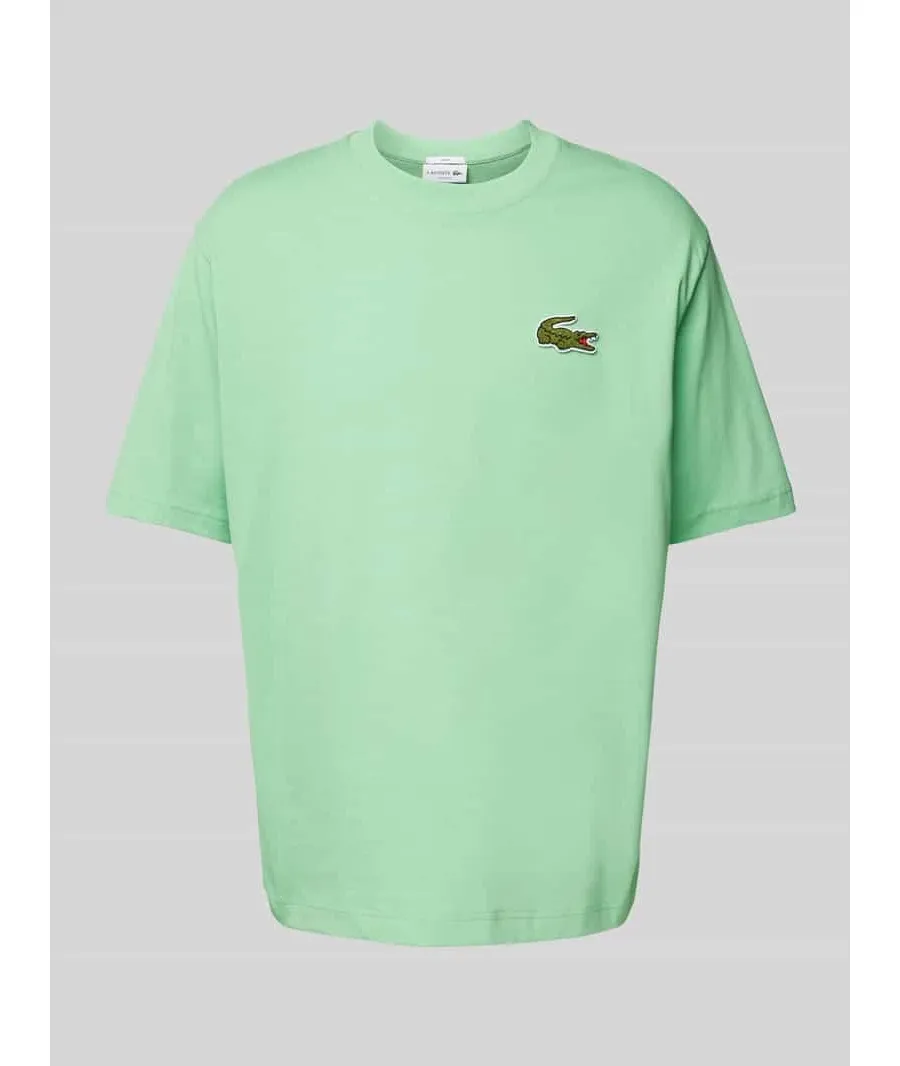 obrazek 1 T-shirt o kroju oversized z naszywką z logo