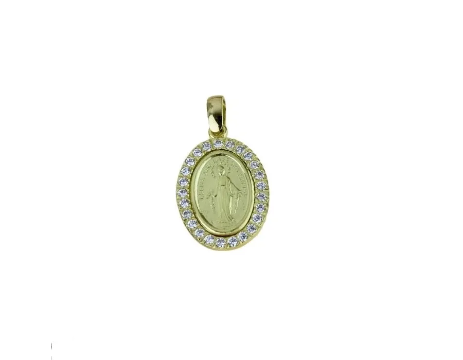 obrazek 1 Cyrkoniowy medalik z Madonną 17x13mm