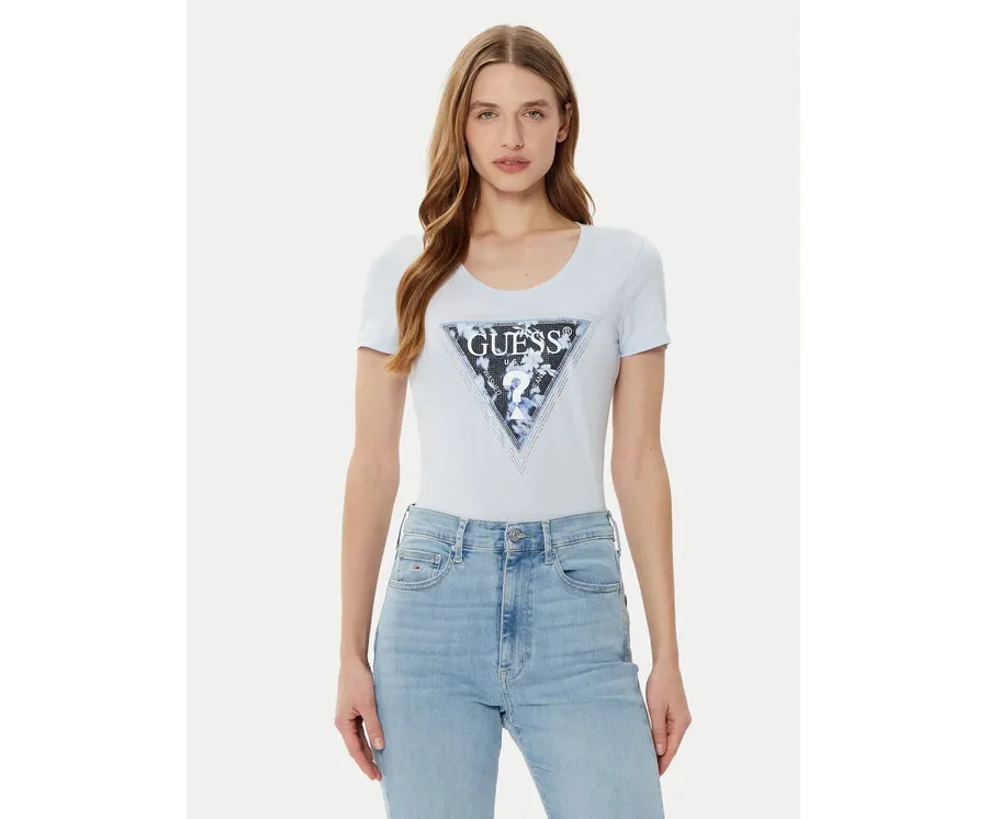 obrazek 1 Guess T-Shirt W5RI00 J1314 Niebieski Regular Fit