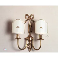 Picture Wall lamp with two lights with a bow and a fan - Il Paralume Marina