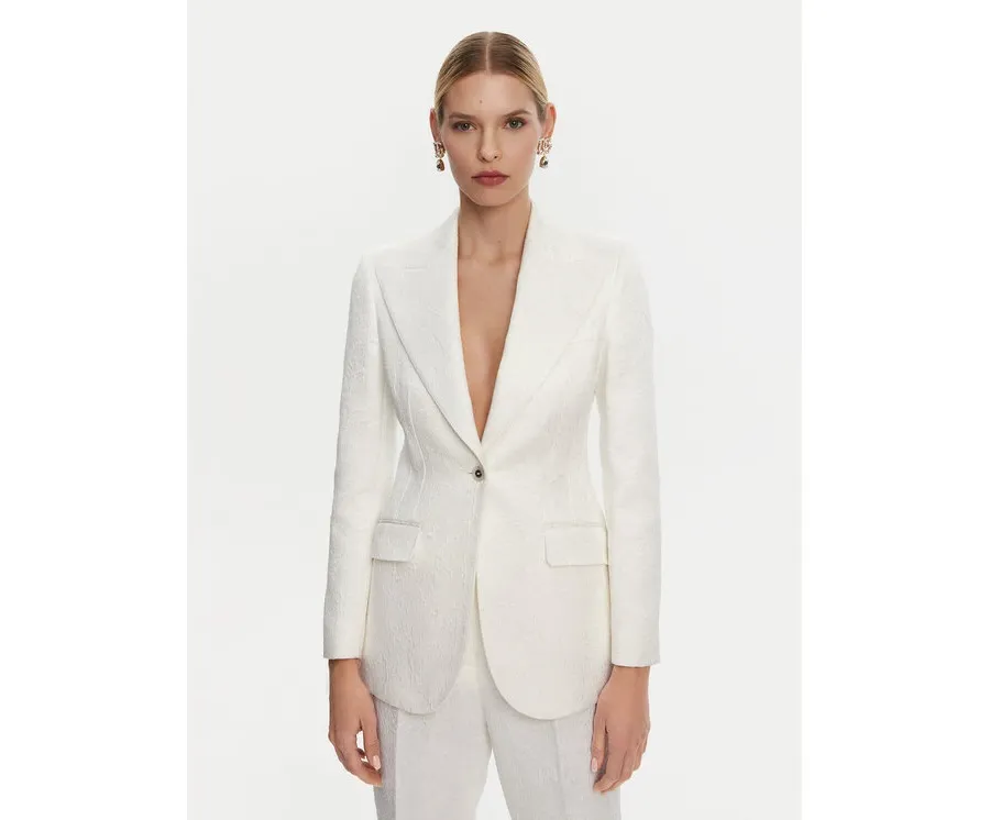 obrazek 1 Dolce&Gabbana Marynarka F29UCT FJTBV Biały Regular Fit