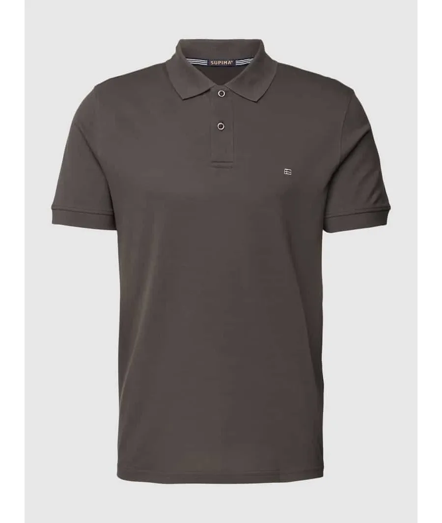 obrazek 1 Koszulka polo o kroju slim fit w jednolitym kolorze