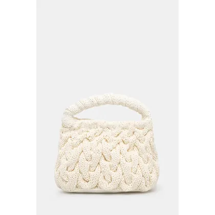 Zdjęcie JW Anderson torebka Cable Knit Bag kolor beżowy HB0692.FA0345.002