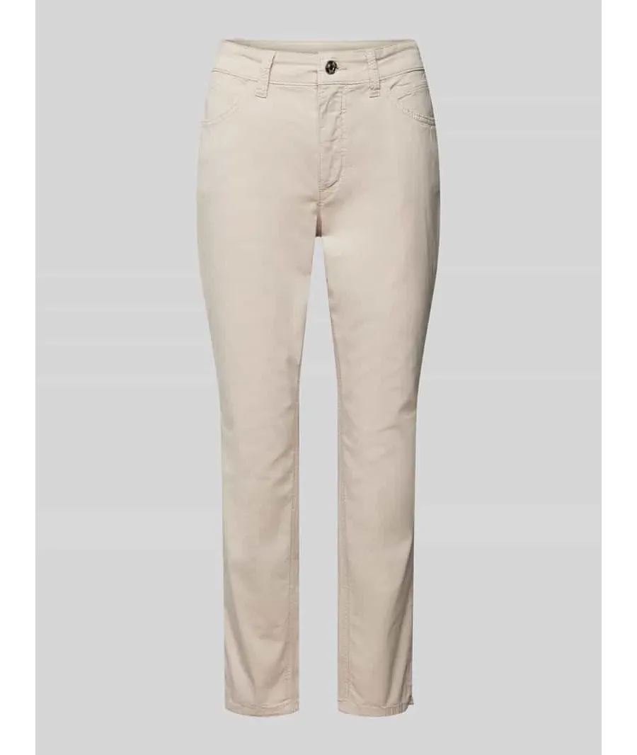 obrazek 1 Jeansy o kroju slim fit w jednolitym kolorze model ‘MELANIE’