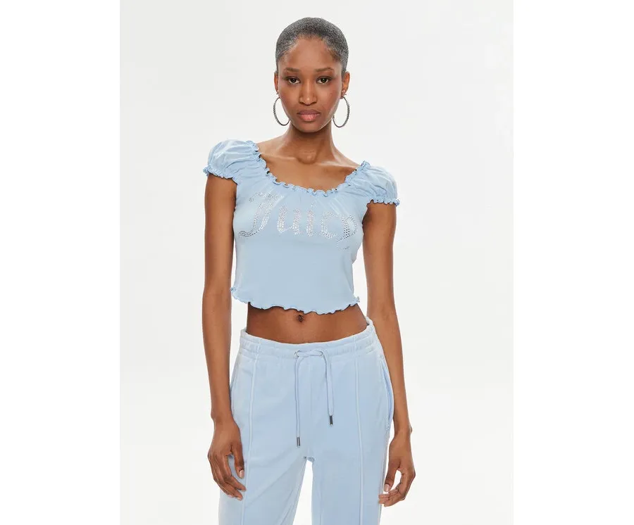 obrazek 1 Juicy Couture Bluzka Brodie JCWCT23309 Błękitny Regular Fit