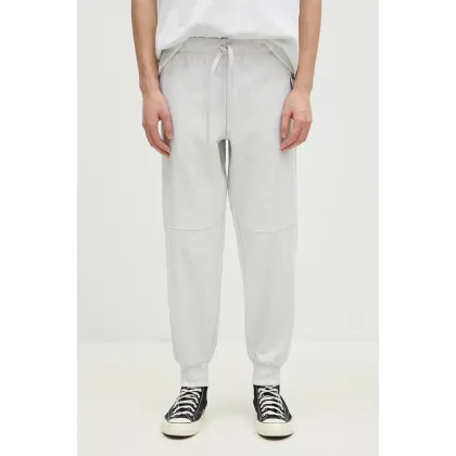 Zdjęcie Carhartt WIP spodnie dresowe American Script Jogging Pant kolor szary melanżowe I027042.482XX