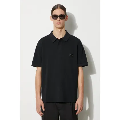 Zdjęcie Neil Barrett polo bawełniane Loose Pierced Nipple Polo kolor czarny gładki MY70223A-Y517-001N