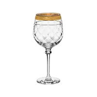 Picture Elegant large crystal red wine goblet Palazzo Gold – Vista Alegre