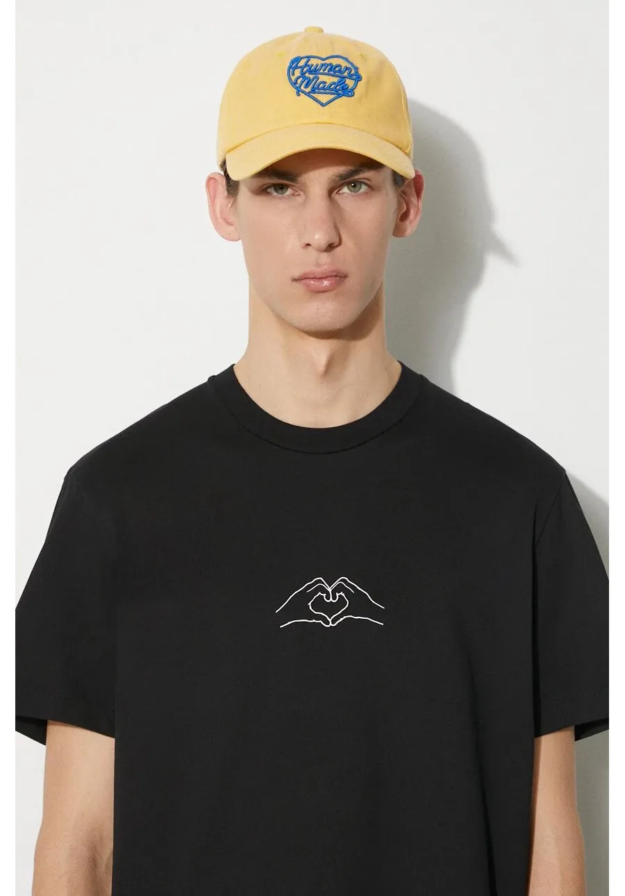 obrazek 1 Neil Barrett t-shirt bawełniany Slim Heart Shape Print męski kolor czarny z nadrukiem MY70262A-Y530-524N