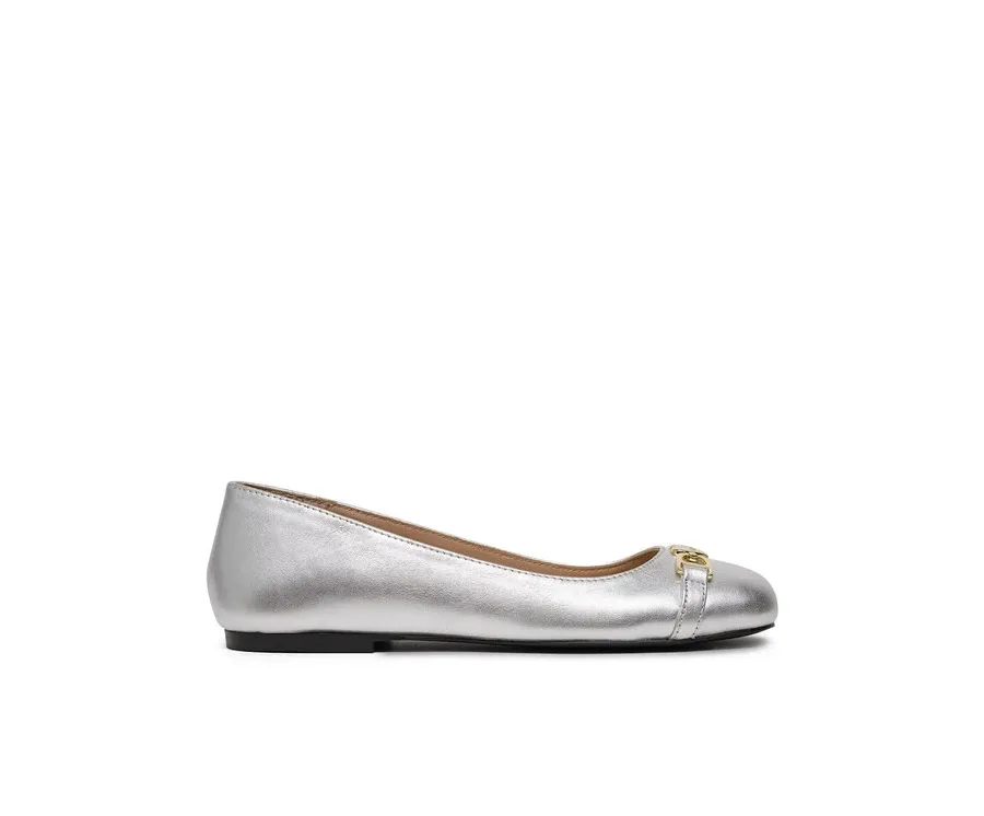 obrazek 1 LOVE MOSCHINO Baleriny JA11011G1MIF090B Srebrny