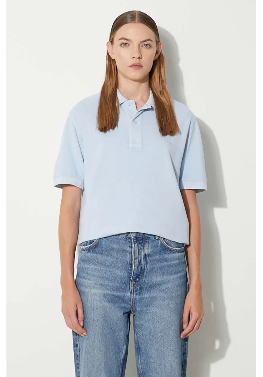 obrazek 1 Lacoste polo bawełniane kolor niebieski gładki PH3450 S0I