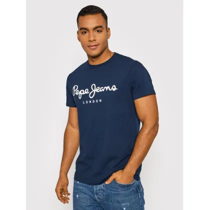 Zdjęcie Pepe Jeans T-Shirt Original PM508210 Granatowy Slim Fit