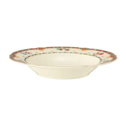 Zdjęcie Talerz głęboki do zupy z porcelany 23 cm zdobiony świątecznym motywem - Seltmann Weiden