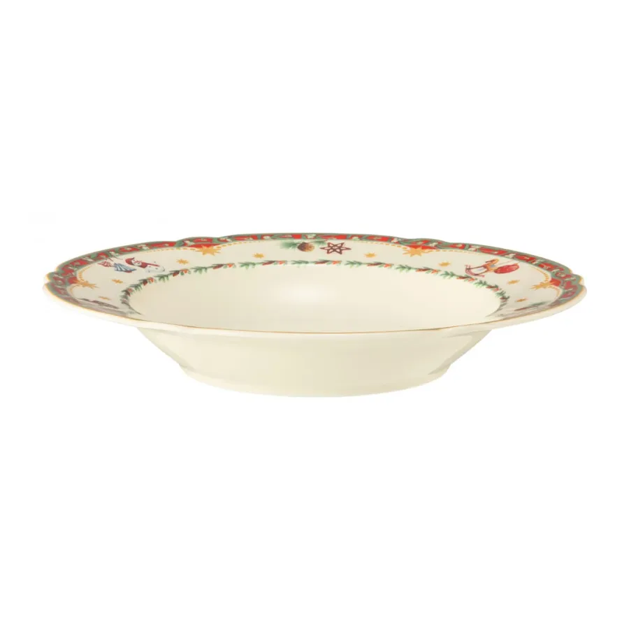 obrazek 1 Talerz głęboki do zupy z porcelany 23 cm zdobiony świątecznym motywem - Seltmann Weiden