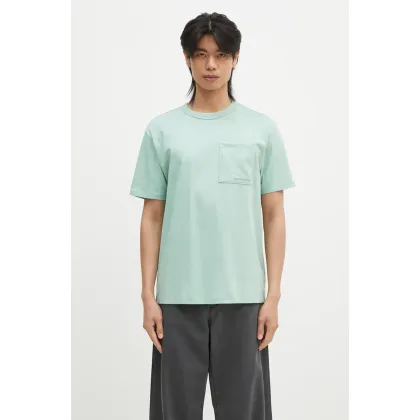Zdjęcie New Balance t-shirt bawełniany kolor zielony gładki MT23567SAE-SAE