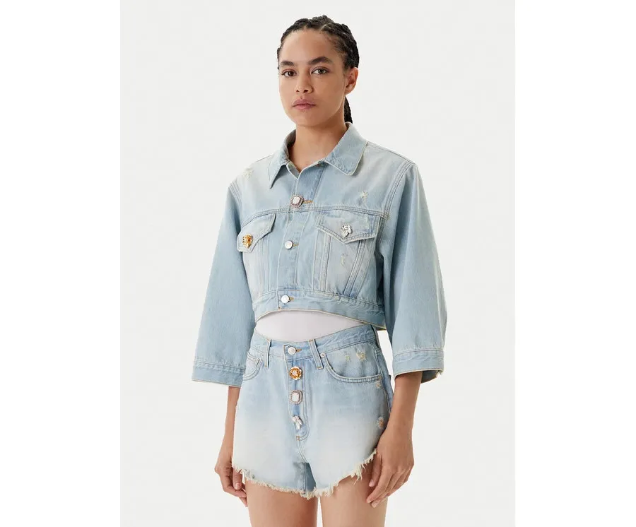 obrazek 1 ViCOLO Kurtka jeansowa DD5097 Błękitny Regular Fit