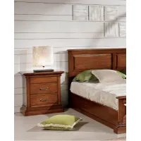 Picture Italian bedside table with 3 drawers in a classic style - Fratelli Mirandola