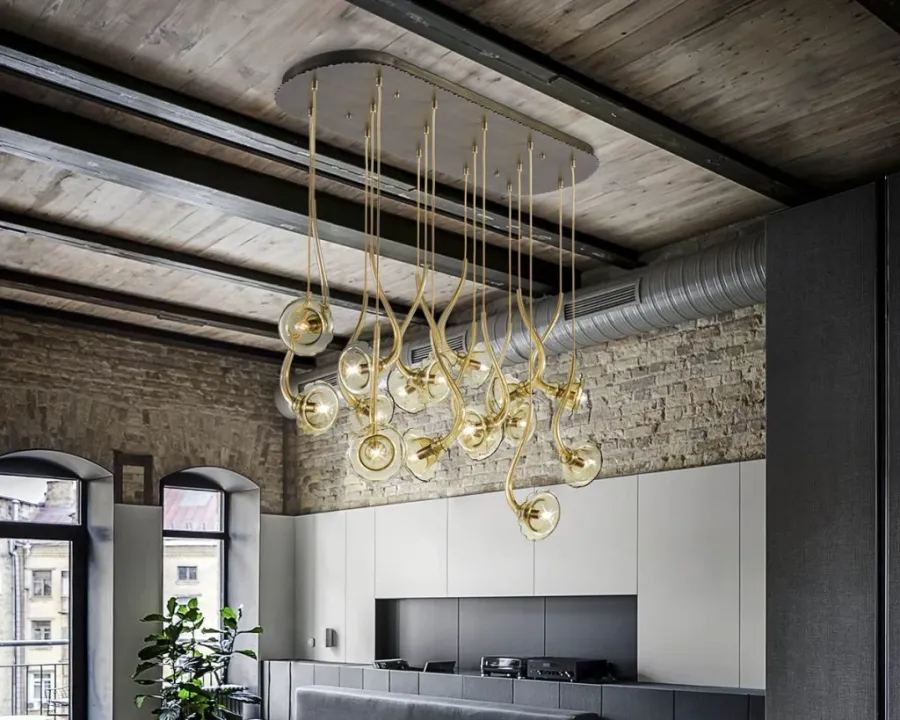 obrazek 1 Oryginalna włoska szklana lampa wisząca - szkło murano