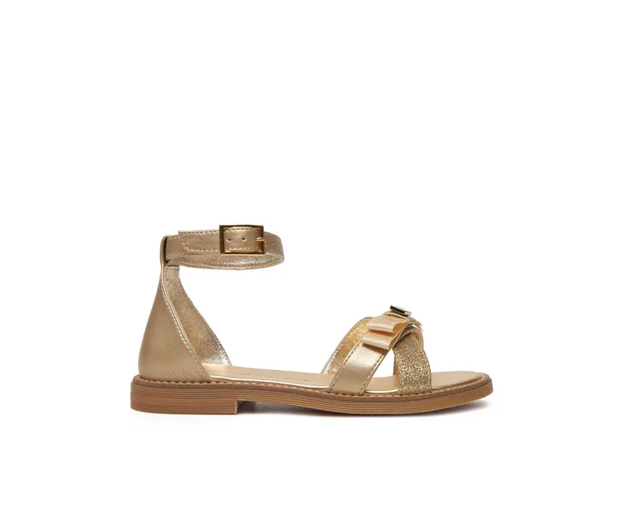obrazek 1 Tommy Hilfiger Sandały Sandal T4A2-33943-0572 M Złoty