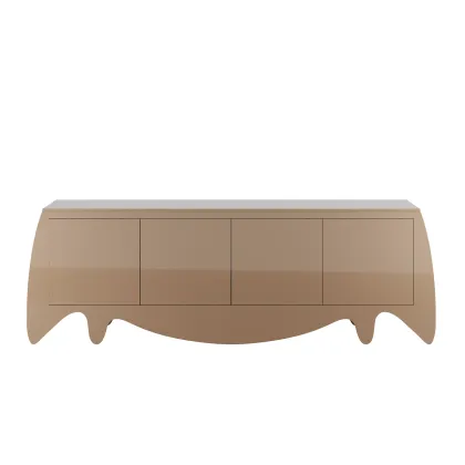 Picture A stylish chest of drawers with a unique, organic shape