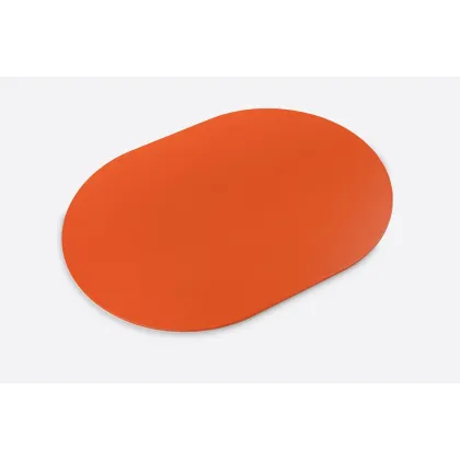 Picture A unique double-sided leather pad in orange and white - for the office