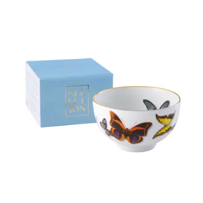 Zdjęcie Elegancka misa porcelanowa z motylami do jadalni