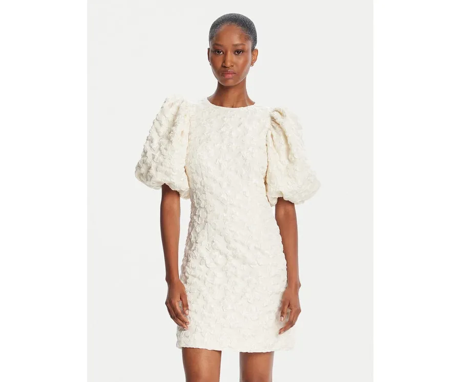 obrazek 1 ROTATE Sukienka koktajlowa 114551857 Écru Slim Fit
