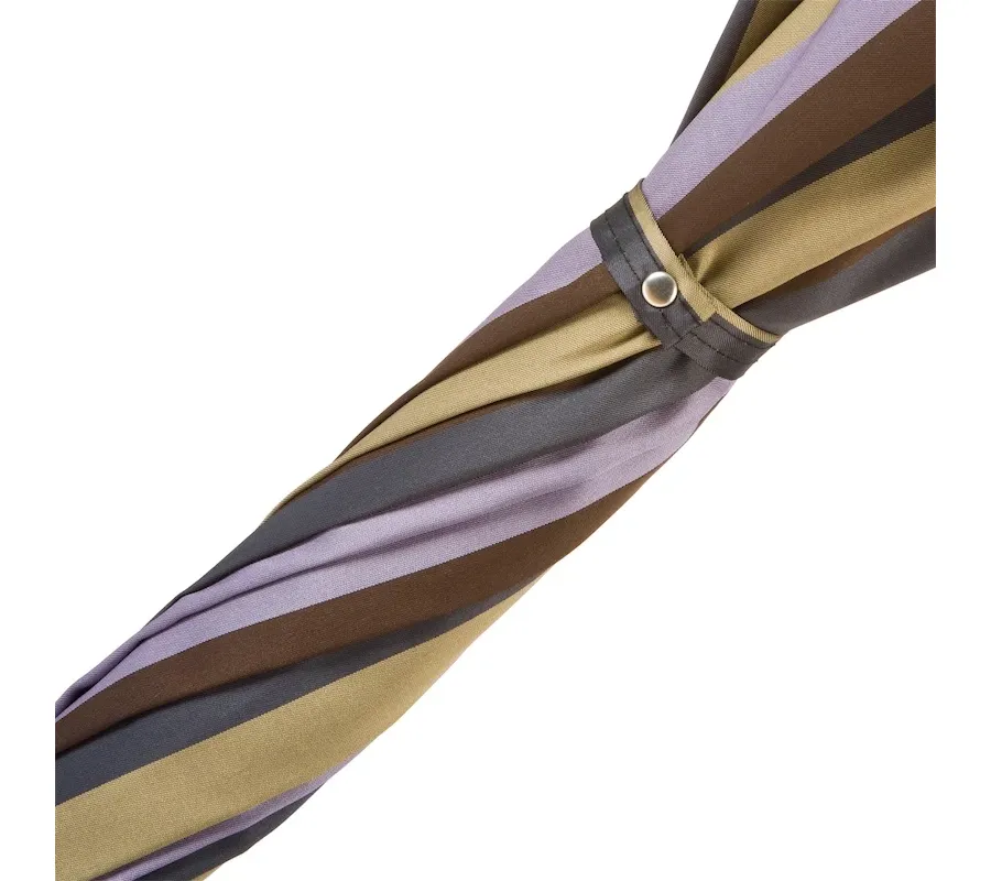 obrazek 4 Stylowy parasol męski w wielokolorowe paski z piękną rączką - Pasotti