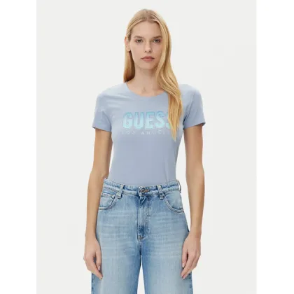 Zdjęcie Guess T-Shirt W5GI14 J1314 Niebieski Regular Fit