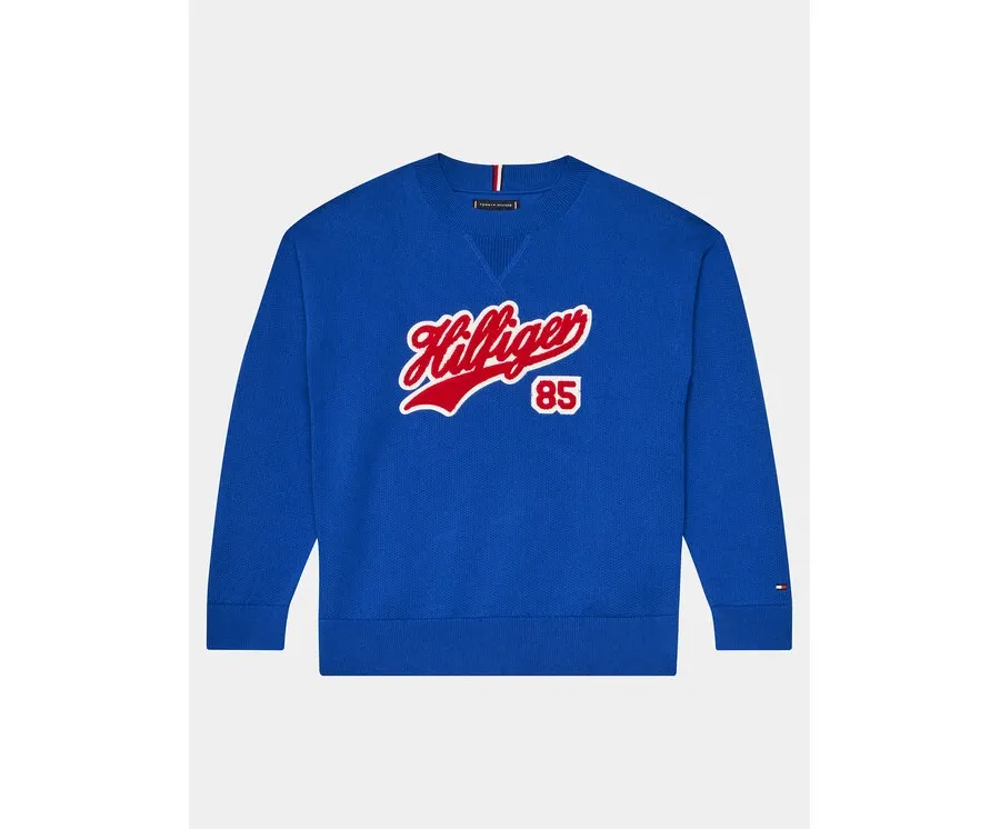 obrazek 1 Tommy Hilfiger Bluza Script KB0KB08724 D Niebieski Regular Fit
