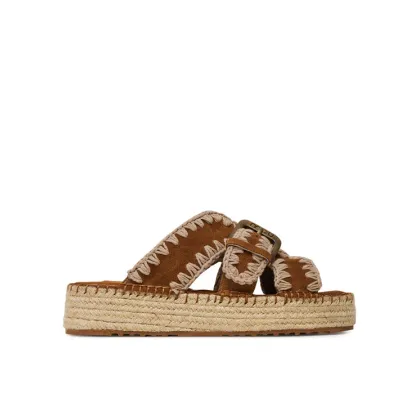 Zdjęcie Mou Espadryle Jute sandal MU.SW641003A Brązowy