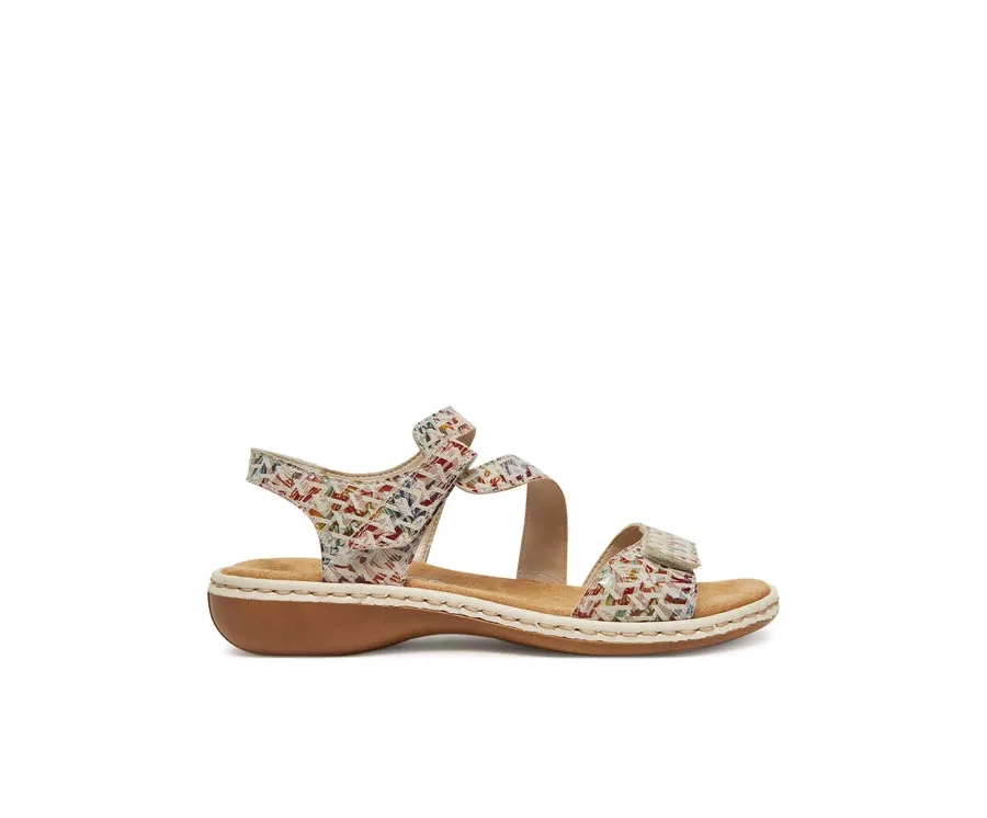 obrazek 1 Rieker Sandały 659C7-94 Beżowy