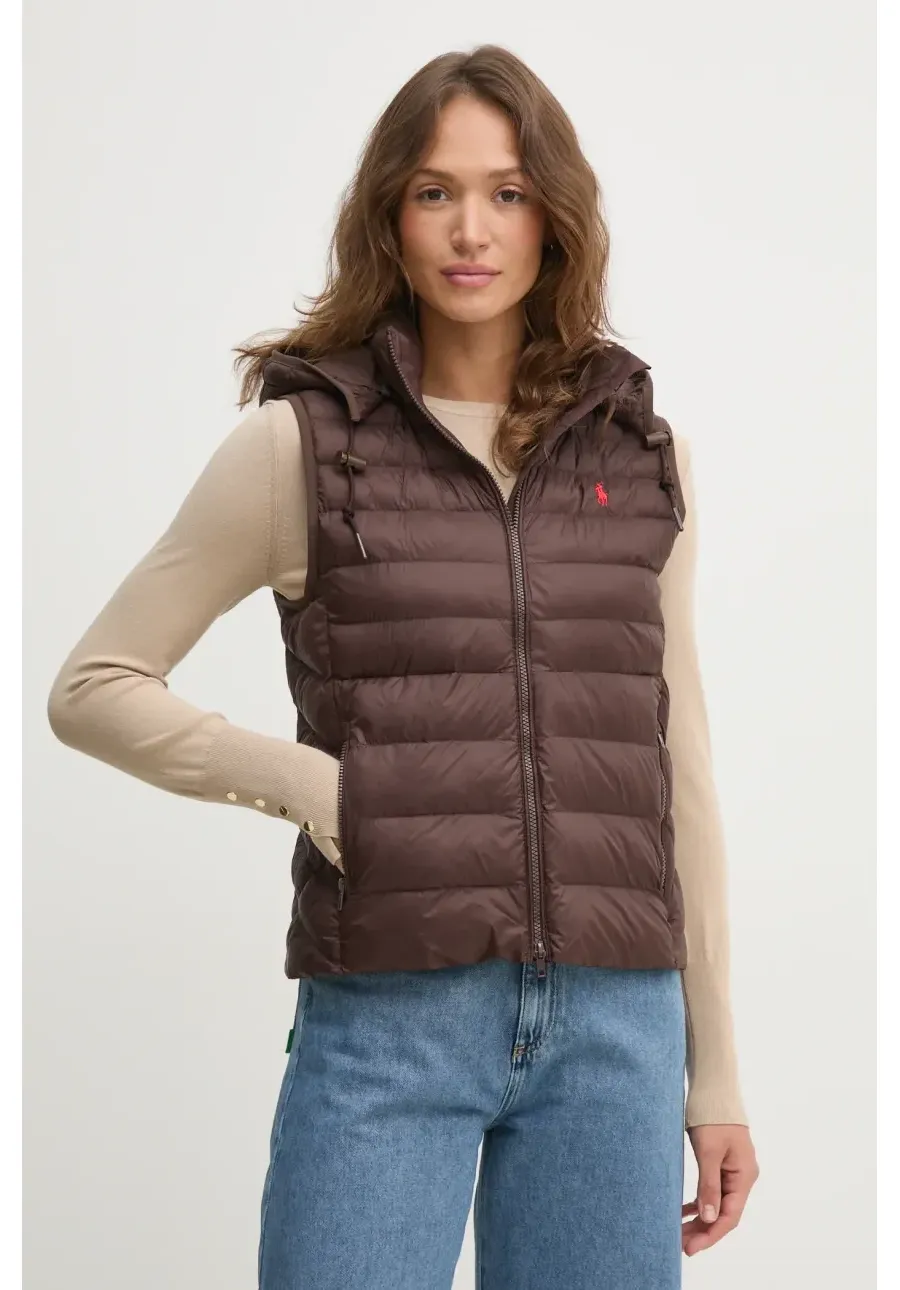 obrazek 1 Polo Ralph Lauren bezrękawnik damski kolor brązowy zimowy 211958935