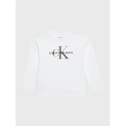 Zdjęcie Calvin Klein Jeans Bluzka Monogram IN0IN00005 Biały Regular Fit