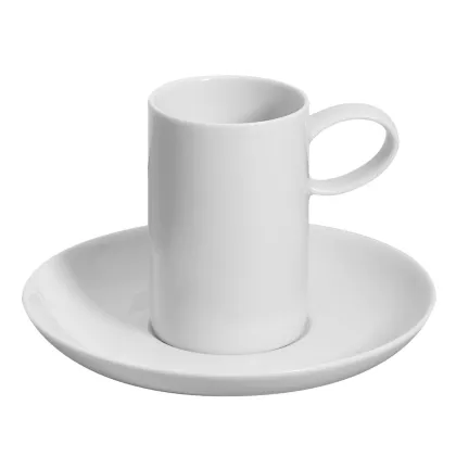 Picture Porcelain coffee cup and saucer from the Domo White collection - 4 pieces - Vista Alegre