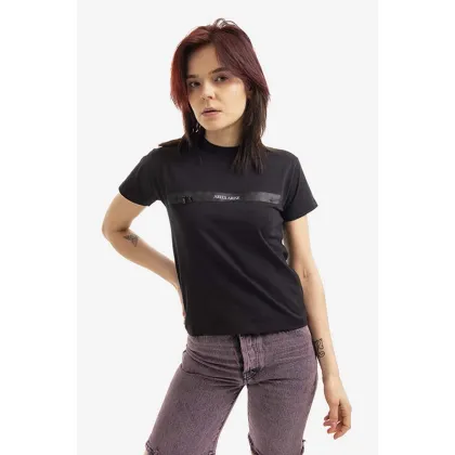 Zdjęcie Aries t-shirt bawełniany Shrunken Zip Tee kolor czarny AR40330-CZARNY