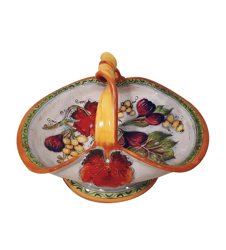 obrazek 1 Piękna włoska ceramiczna patera o oryginalnym zdobieniu