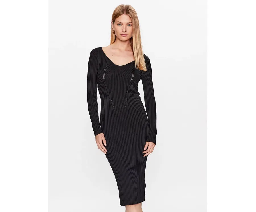 obrazek 1 Guess Sukienka dzianinowa W3YK21 Z2U00 Czarny Slim Fit