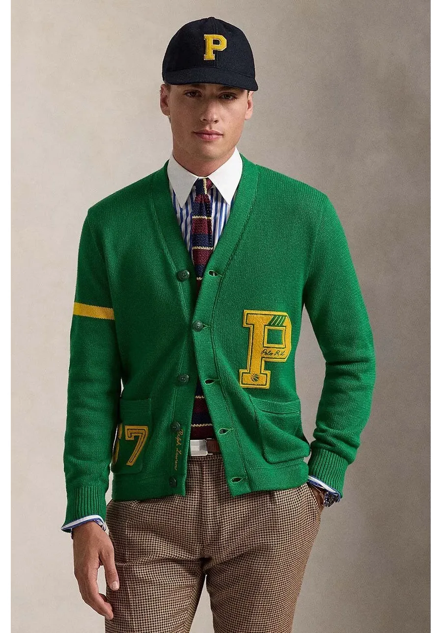 obrazek 1 Polo Ralph Lauren kardigan bawełniany Longsleeve kolor zielony 710949299