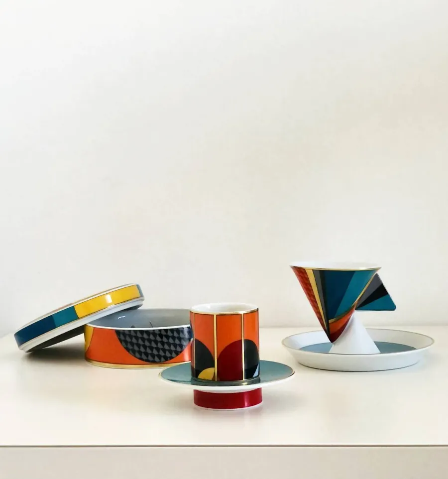 obrazek 3 Porcelanowa filiżanka do kawy ze spodkiem Futurismo