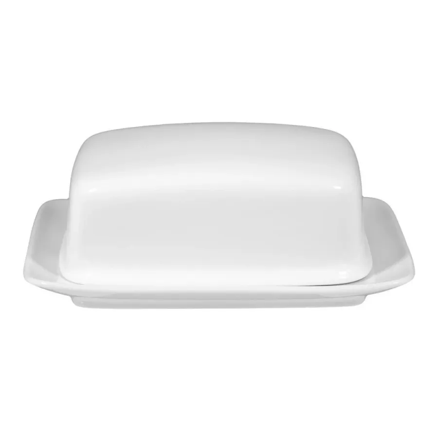 obrazek 1 Stylowa biała porcelanowa maselniczka z pokrywką - Seltmann Weiden