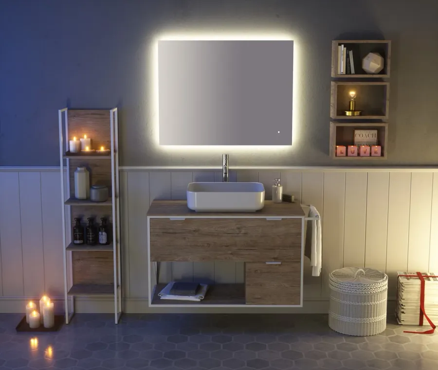 obrazek 1 Luksusowy minimalistyczny komplet mebli do łazienki - Proteo Arredo Bagno