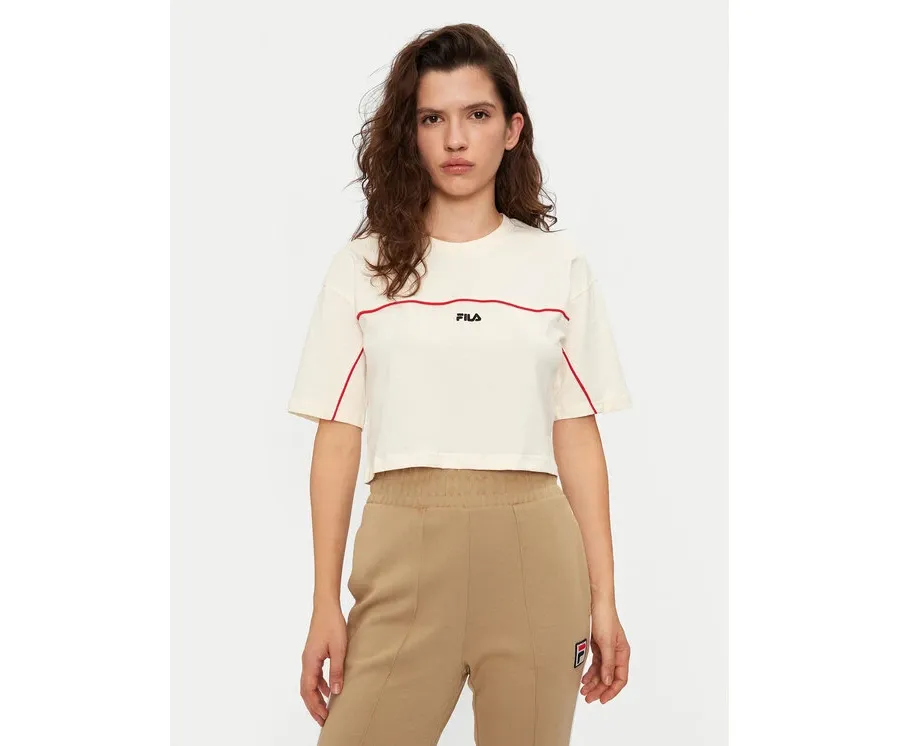 obrazek 1 Fila T-Shirt Loobu FAW0908 Écru Regular Fit