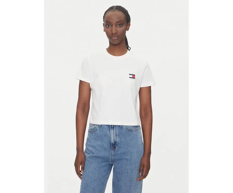 obrazek 1 Tommy Jeans T-Shirt DW0DW21423 Biały Regular Fit