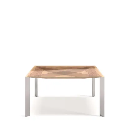 Picture Portuguese square dining table in a minimalist style