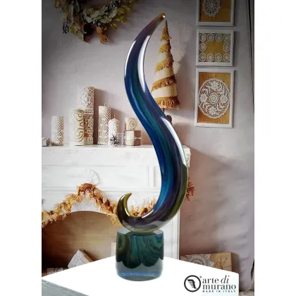 Zdjęcie Abstrakcyjna rzeźba w chalcedonie ze szkła Murano