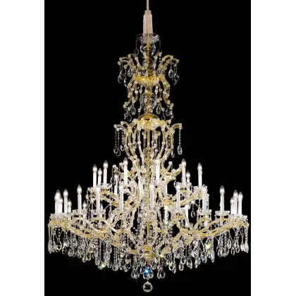 Zdjęcie Genialny antyczny żyrandol wykonany z kryształu