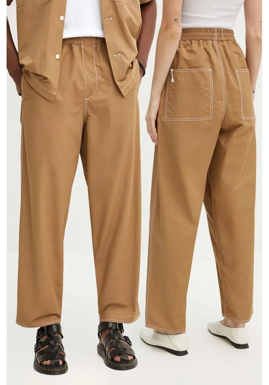 obrazek 1 Sunnei spodnie kolor beżowy proste high waist RTWXBOT001