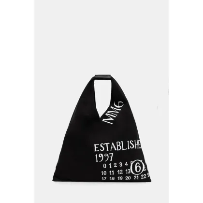 Zdjęcie MM6 Maison Margiela torebka bawełniana kolor czarny S54WD0039
