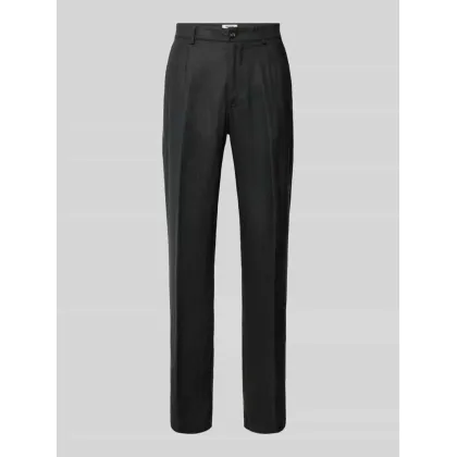 Zdjęcie Spodnie do garnituru o kroju tapered fit z zakładkami w pasie model ‘OLE’